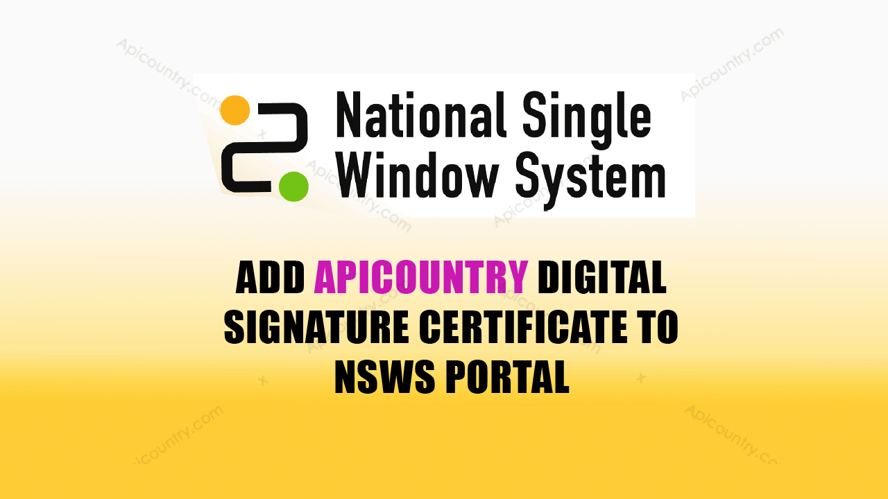 Add DSC To NSWS Portal