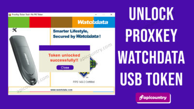 How to Unlock Proxkey Watchdata Token