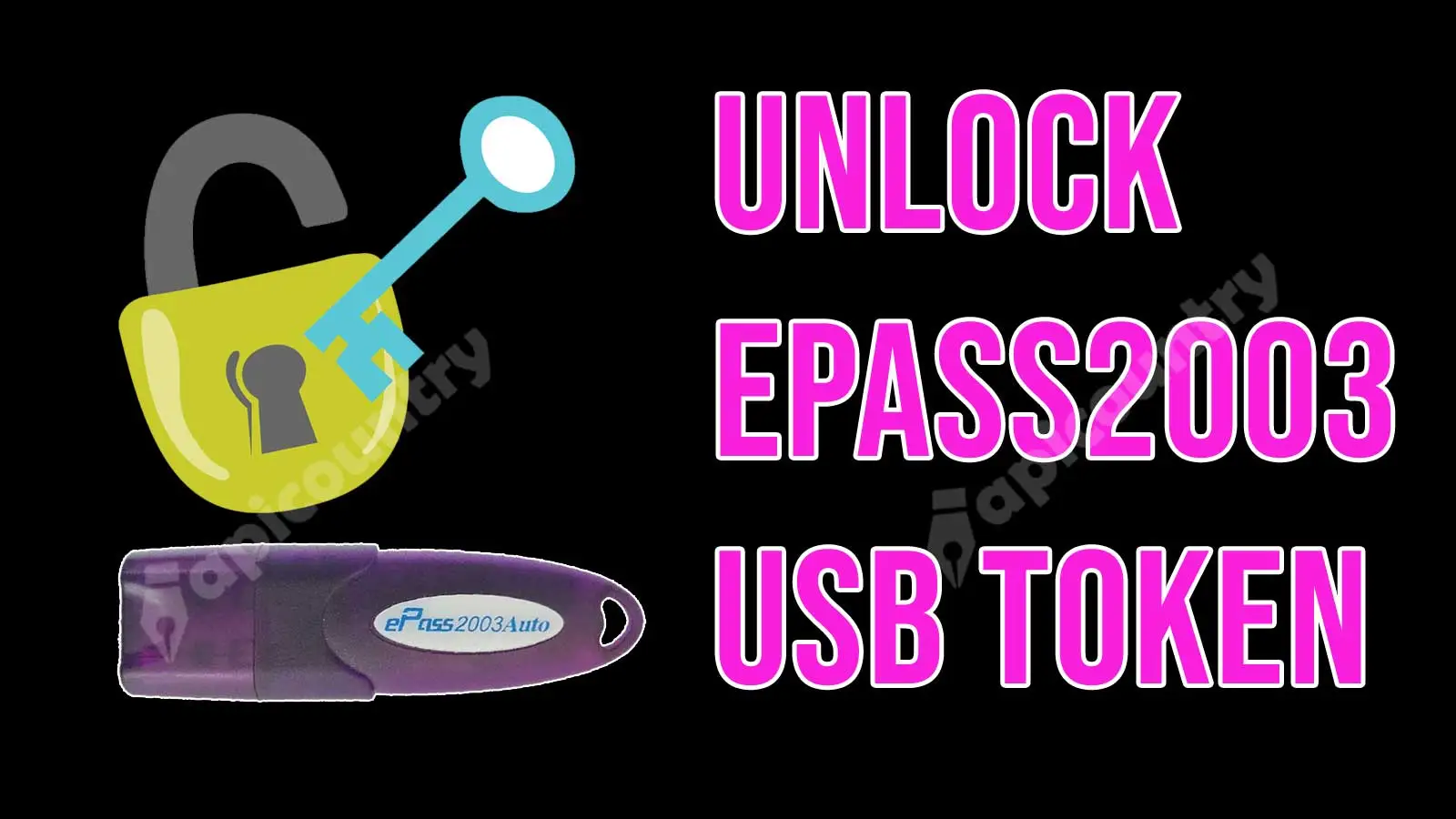 Unlock epass2003auto USB Token